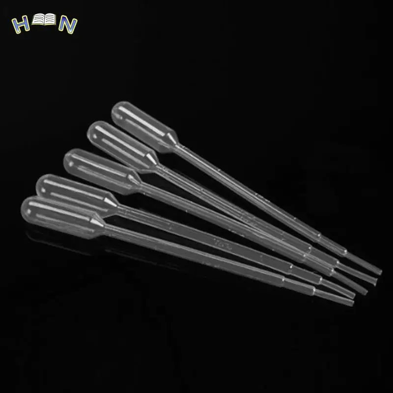 100 Pcs/lot 2ml Plastic Disposable Graduated Transfer Pipettes Eye Dropper Set For Lab Supplies for School Drop Shipping