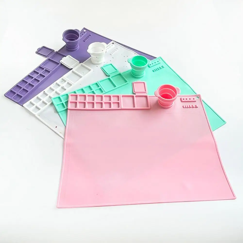 Silicone Craft Mat Silicone Painting Surface Heat Resistant Silicone Painting Mat for Artists Kids for Resin for Painting