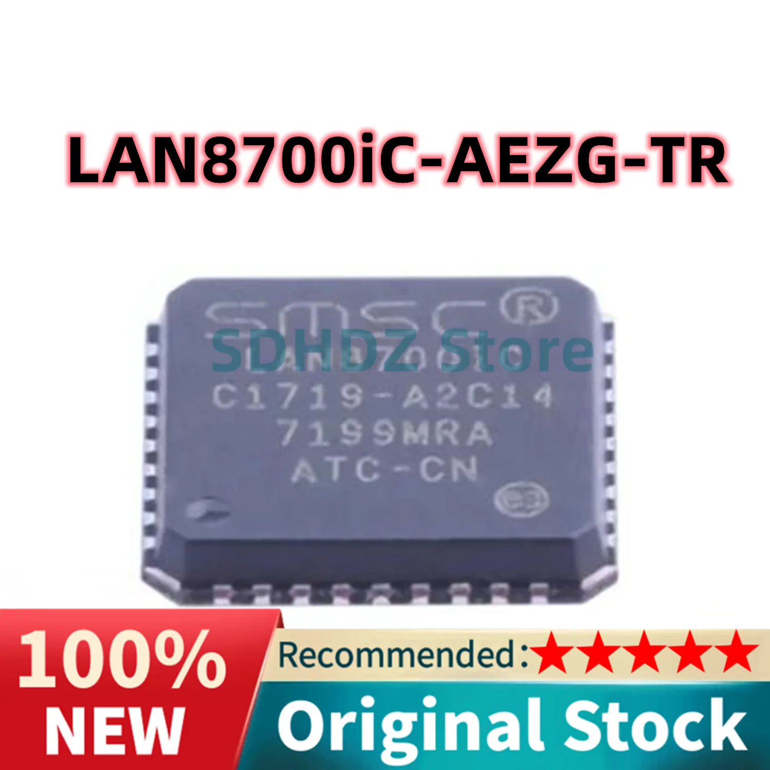 5PCS LAN8700iC-AEZG-TR LAN8700iC-AEZG LAN8700iC LAN8700 LAN IC Chip QFN-36 in Stock 100% New Origin