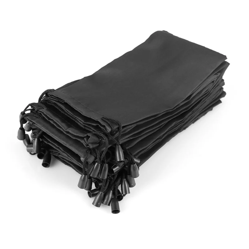 Borsa per occhiali da sole impermeabile in tessuto da 10 pezzi Custodia per polvere in microfibra Borsa per il trasporto di occhiali Contenitore per
