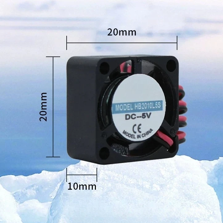 2PCS 2010 Micro Cooling Fan 2CM DC5V 12V USB Ultra Quiet Cooling Fan