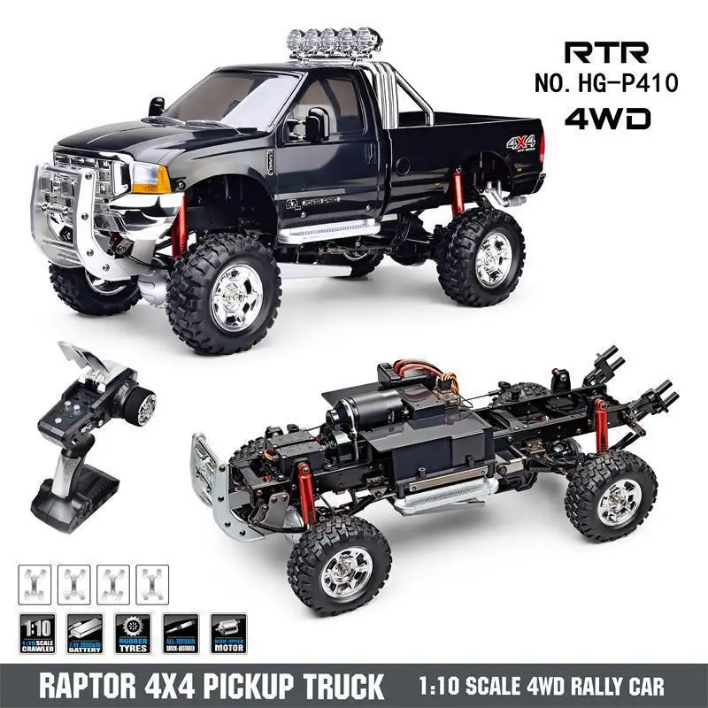 

1:10 Scale Raptor P410 Four-Wheel Drive Rc Car 2.4g Remote Control Truck Model Toy Gift Modifiable Handle Control