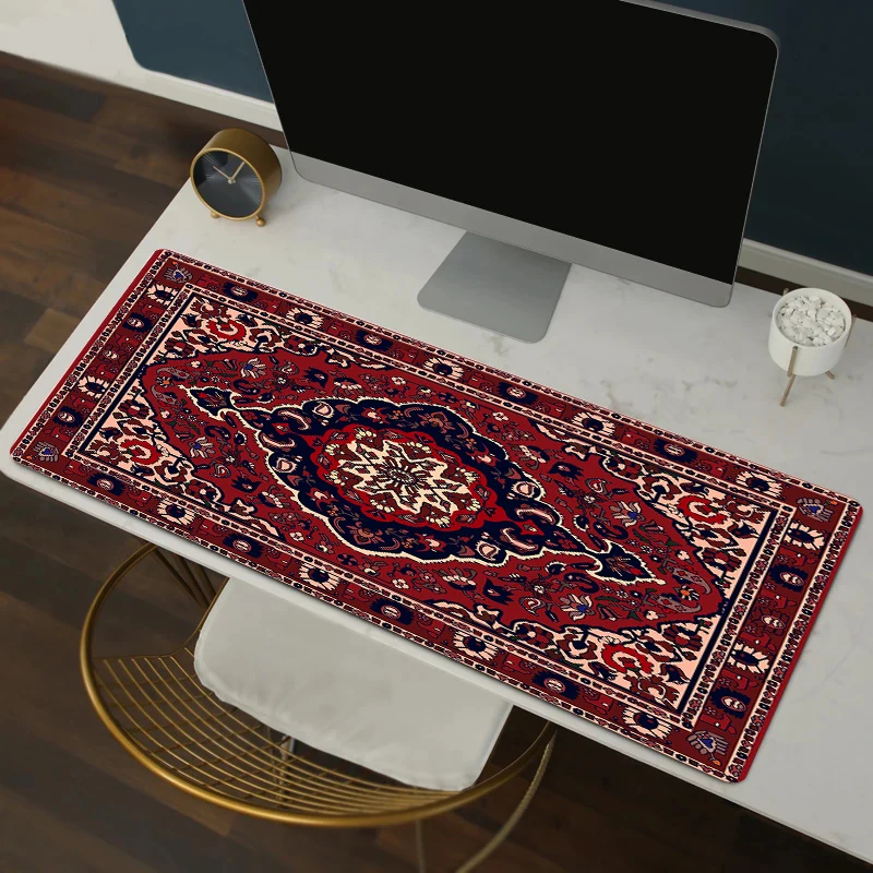 Mousepad 900x400 Oficinas Accesorios Persian Rug Waterproof Gaming Setup Playmat Keyboard Pad Control Deskmat Mause Pads Laptop