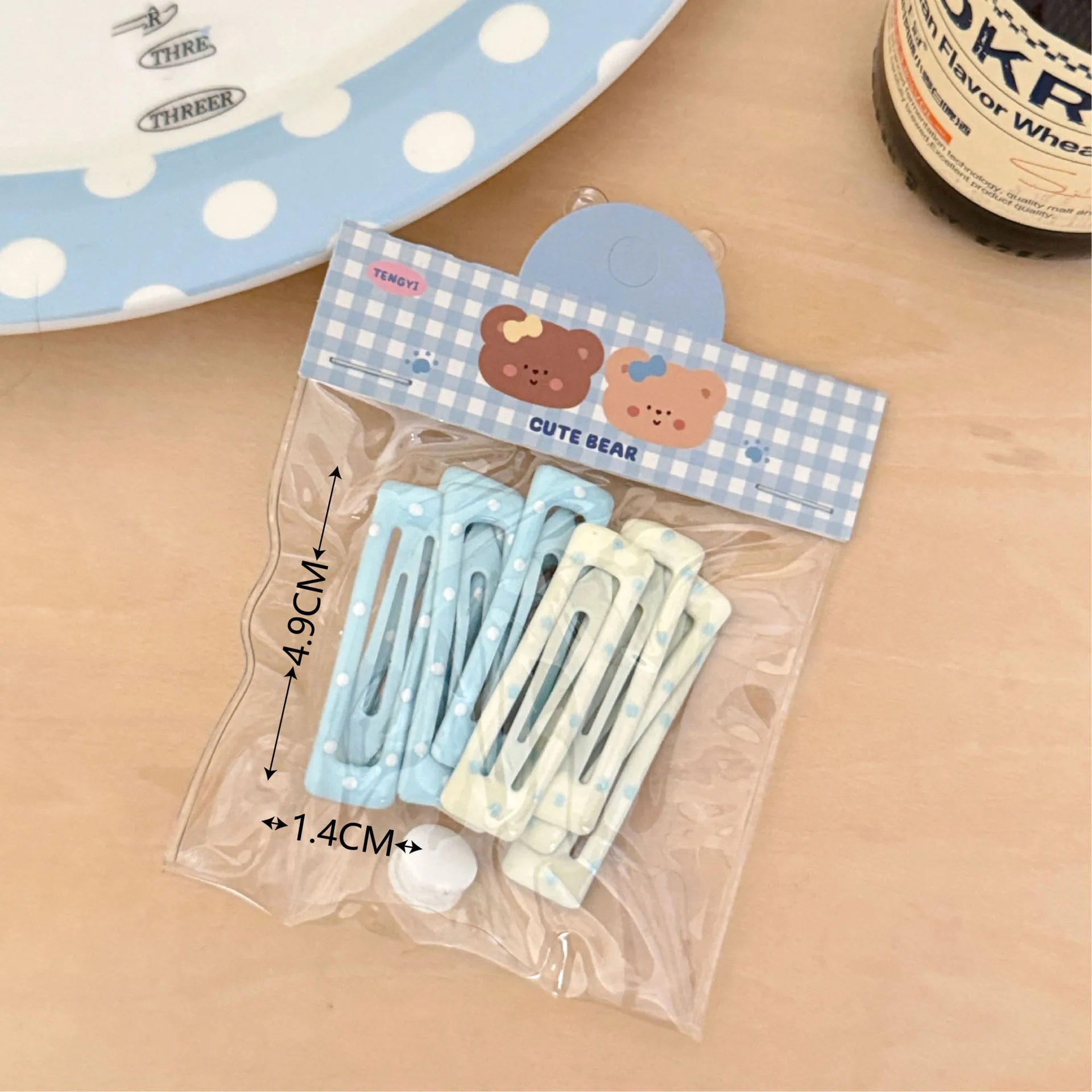 10/50 Stück blauere, niedliche Haarspangen für gebrochenes Haar, vielseitige Haarband-Clips, seitliche dekorative Clips, Pferdeschwanz-Haarspangen für geflochtenes Haar – Detail 1