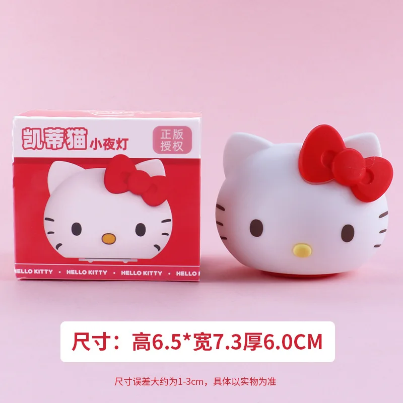 Kawaii Sanrio Kuromi My Melody Cinnamoroll Light Night Figures Toy Home Decoration For Fans Children Christmas Gift