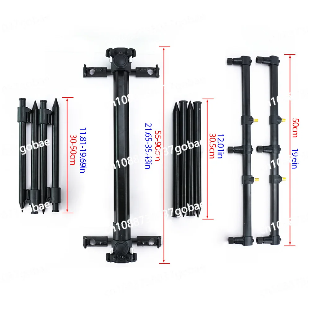 European sea rod telescopic three-head library fishing rod bracket aluminum alloy fast folding large rod bracket
