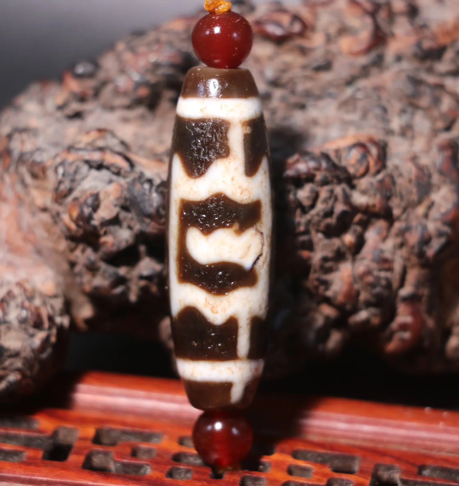 Magic Power Energy Tibetan Old Agate Dapeng Bird Freedom dZi Bead Amulet Fit For Making Bracelet UPD211026A2 Timestown Sauces