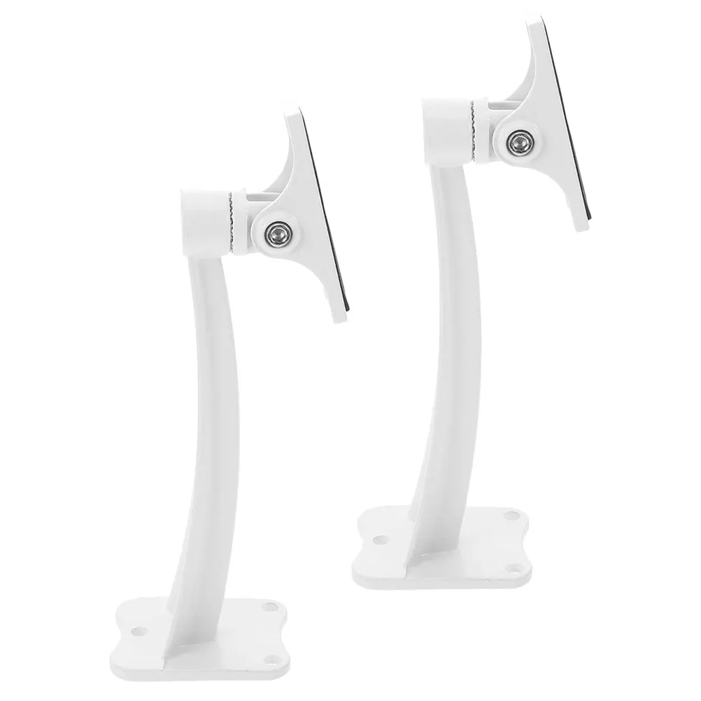 

2PCS Bracket Outdoor White Aluminum Alloy Wall Mount Holder Adjustable Angle Security Setup Arm Mount