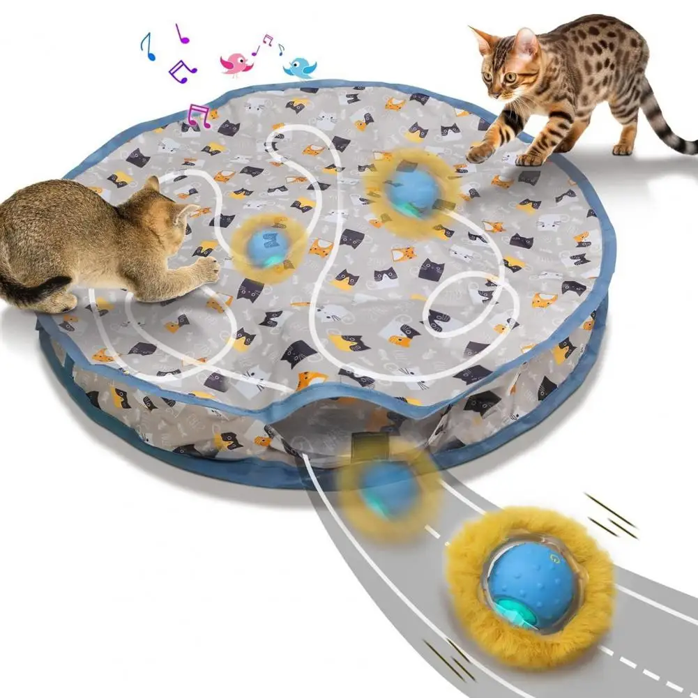 Hunting Cover Cat Toys，Hide and Seek Kitten Toy, Interactive Motion Activated，Cat Exercise Toy，for Indoor Cats/Kitty