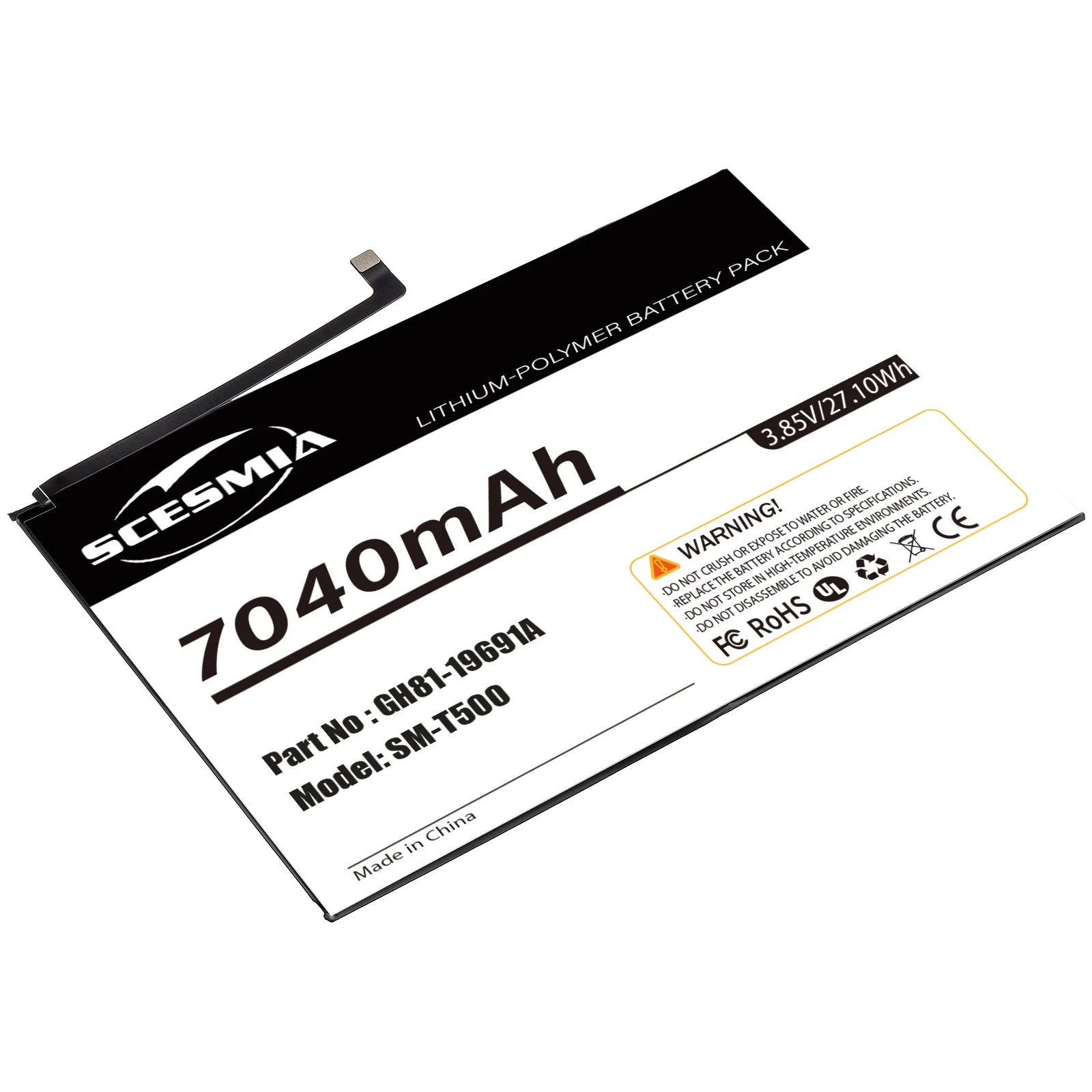 3.85V 7040mAh Tablet Battery GH81-19691A, GH81-22315A for Samsung Galaxy Tab A7 10.4 2020, SM-T500, SM-T505, SM-T503, SM-T510