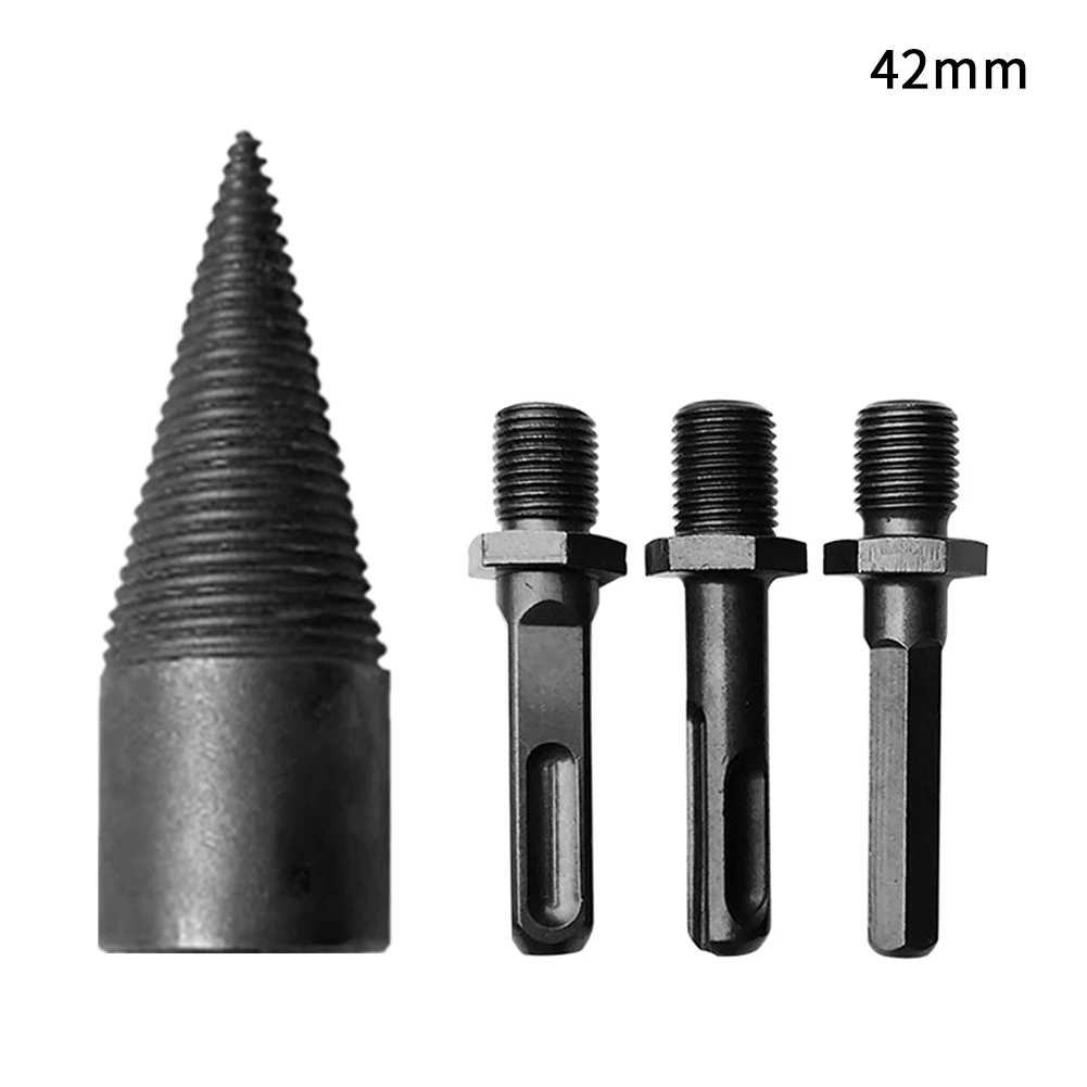 

4pcs Splitting Wood Drill Bit Set Household Carpentry Punch With 3 Shank Log Durable Screw Cone Breaker Tool Camping Heavy Duty