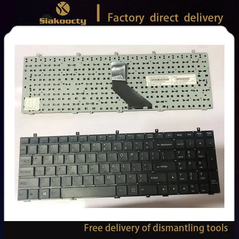 

Siakoocty new For Clevo W370ST W370ET W370SS W350ST Keyboard US NO BACKLIT & Frame