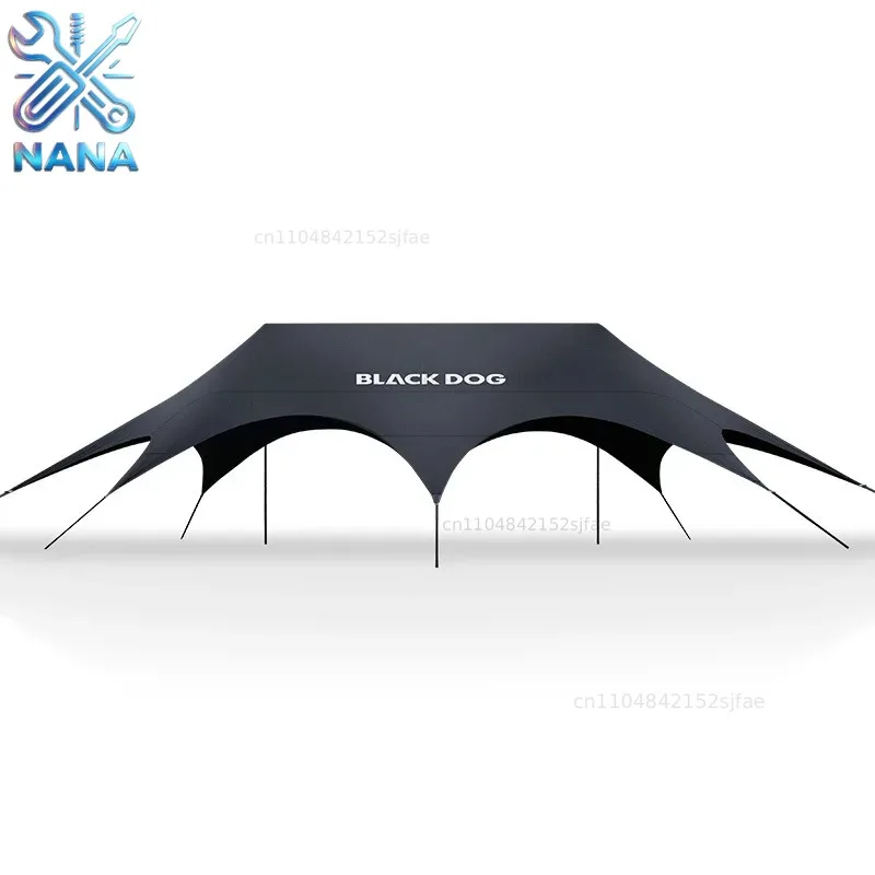 Outdoor Camping Canopy Tent Blackout Vinyl Quick Hitch Camping Camping Awning Folding Portable Hiking Family Reunion