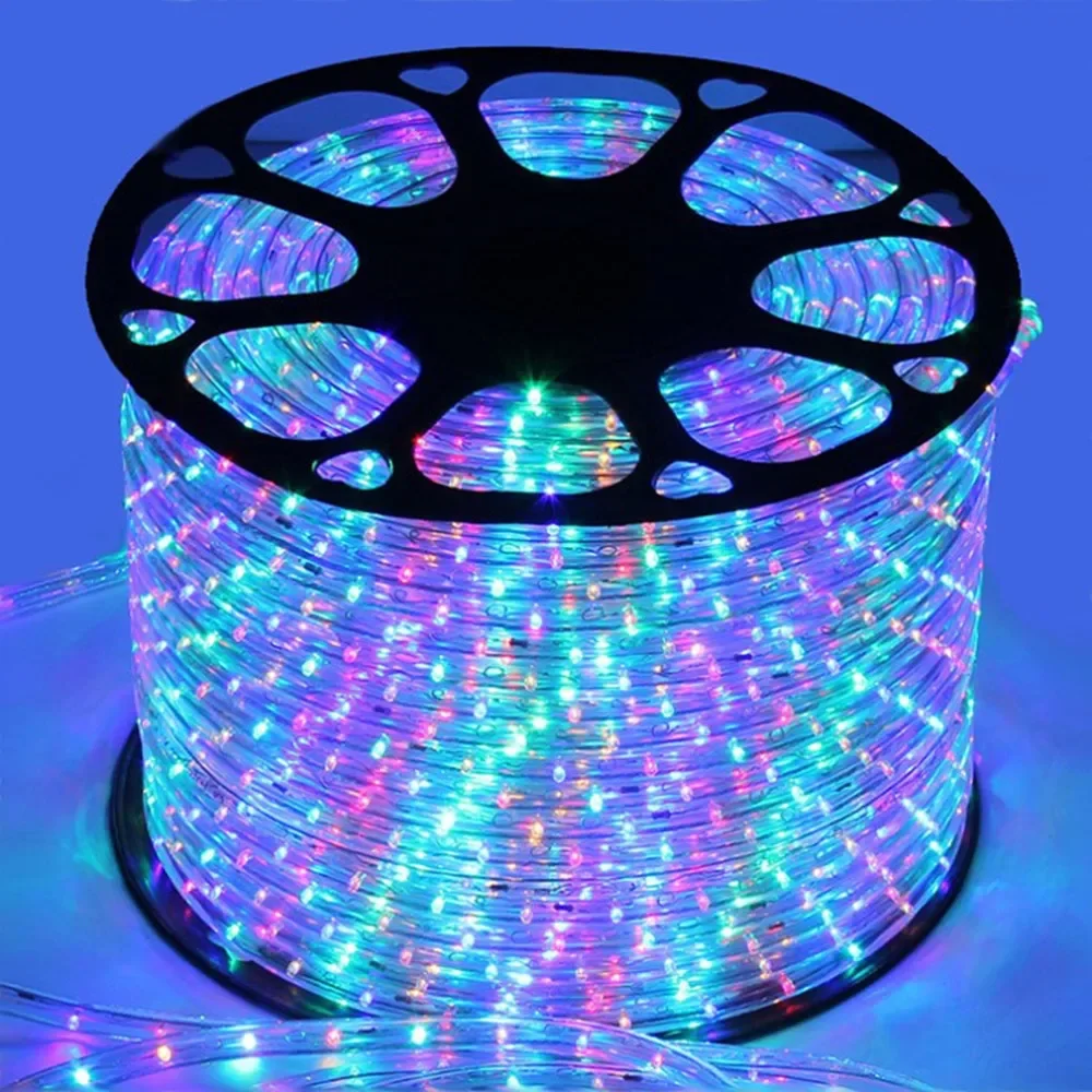 

220V led strip light Rainbow tube waterproof flexible neon lights for Christmas outdoor twinkel lights room Decoration lamp