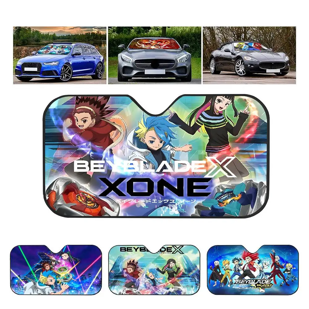 

B-Beyblade X Classic Vintage Car Window Sun Shade Windshield Anti-UV Protection Front Rear Windshield Block Cover Visor