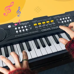 37Keys Electric Piano Keyboard, Digital Music Teaching & Learning Toys For Kids, Musical Instrument Gifts For Boys & Girls Age 3
