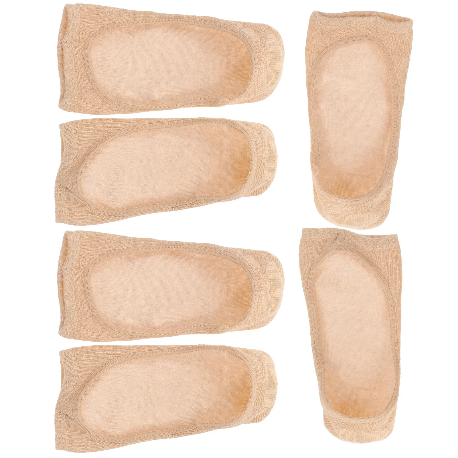

6 Pairs Anti-Slip Invisible Socks Women Toeless Mouth Bamboo Fiber Non-Slip Low Cut Summer Socks For Sandals Sportwear