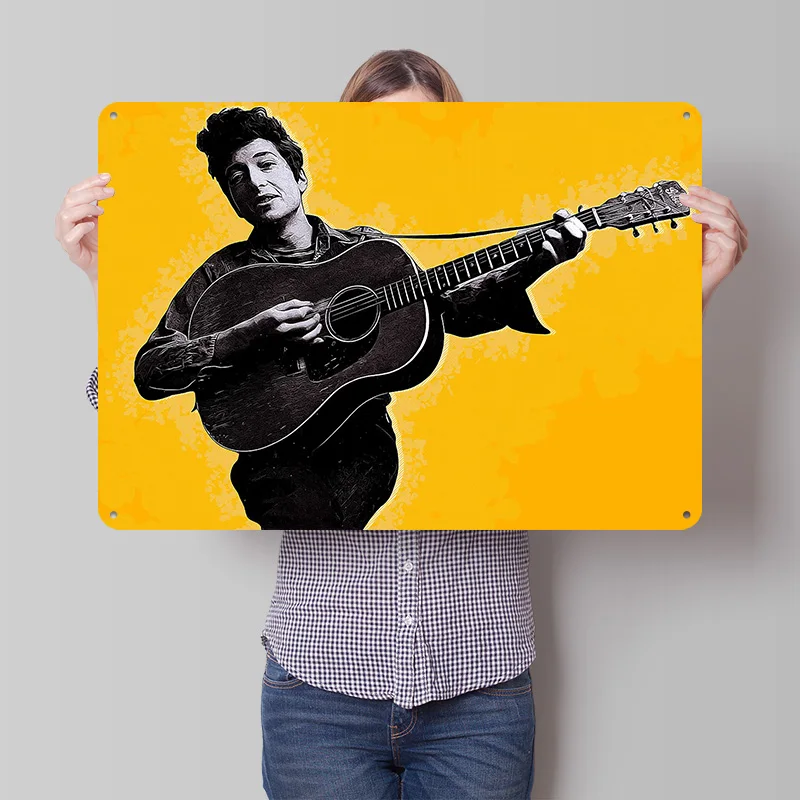 Bob Dylan Metal Poster Perfect Gift for Fans Lovers Customized Wall Art Metal Sign for Decor Living Room Decoration Man Home Tin