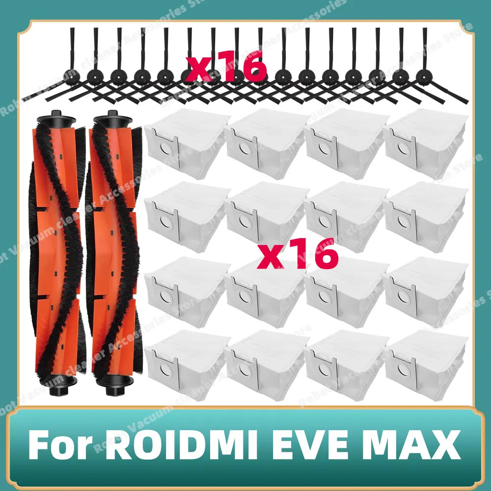 Compatible For ( ROIDMI EVE MAX ) Parts Main Roller Side Brush Dust Bag Replacement Accessories