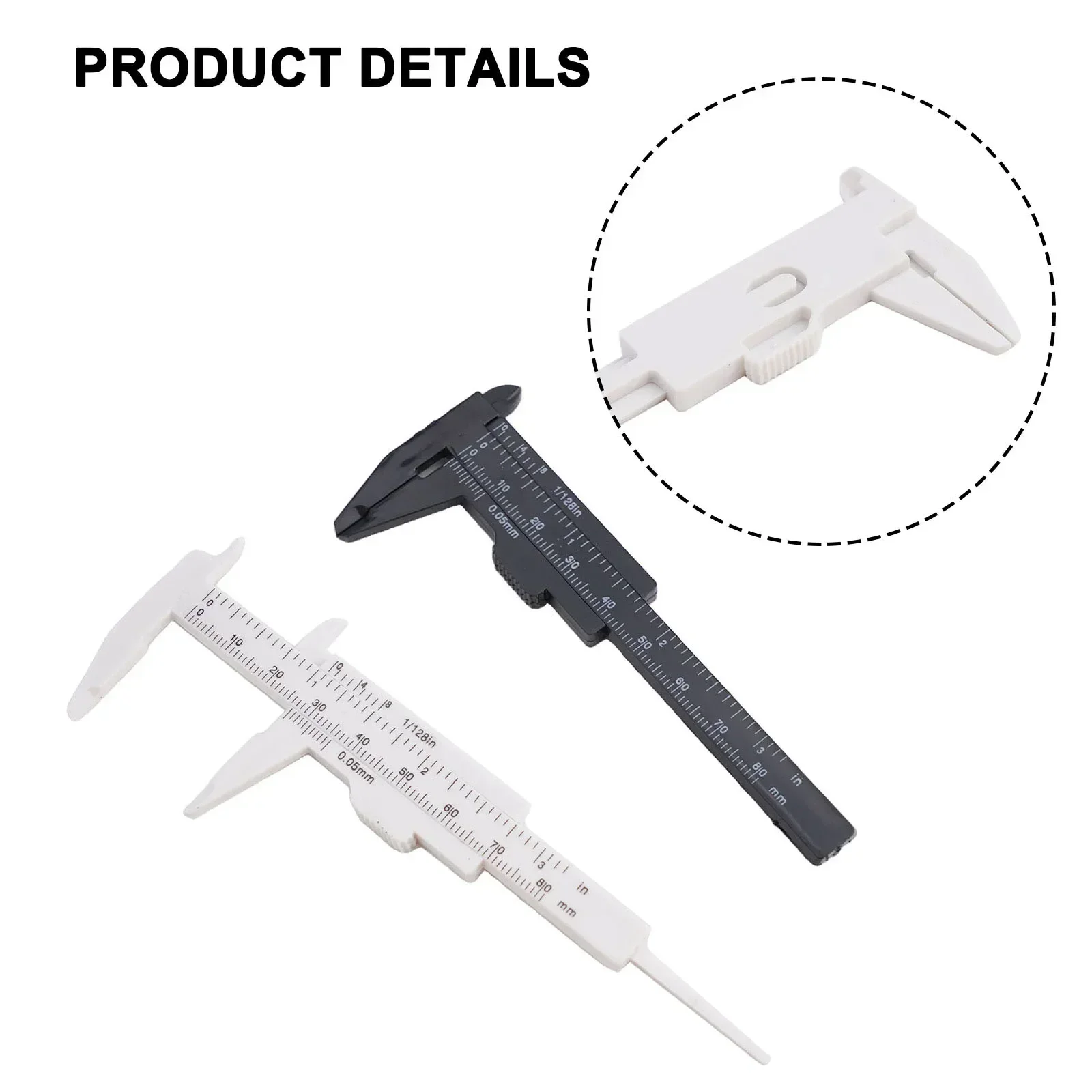 80mm Mini Plastic Sliding Vernier Caliper Gauge Measure Tool Ruler Micrometer Sliding Vernier Caliper Gauge Measure Tool Ruler