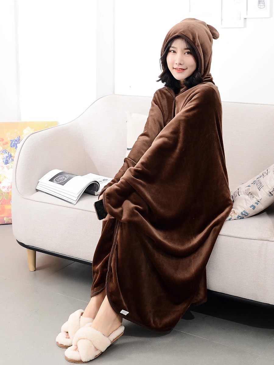 

Утолщенное фланелевое одеяло-накидка для плеч: тепло для осенне-зимних ленивых полудневных сноминок, плед-шаль для кондиционированных помещений