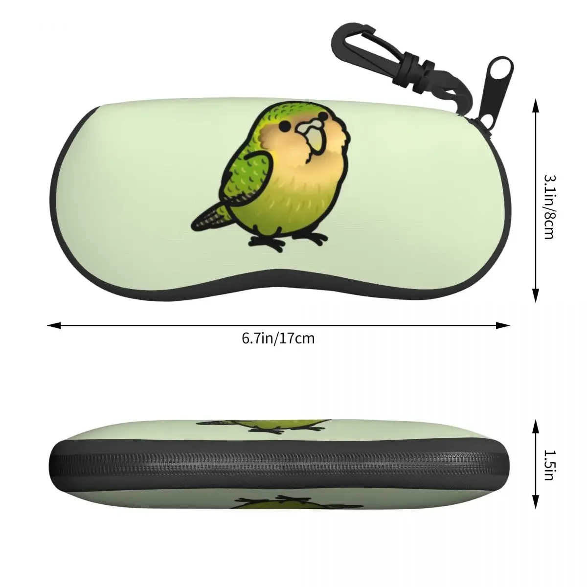 Custom Chubby Kakapo Shell Eyeglasses Case Men Women Cool Parrot Bird Glasses Case Sunglasses Box Pouch