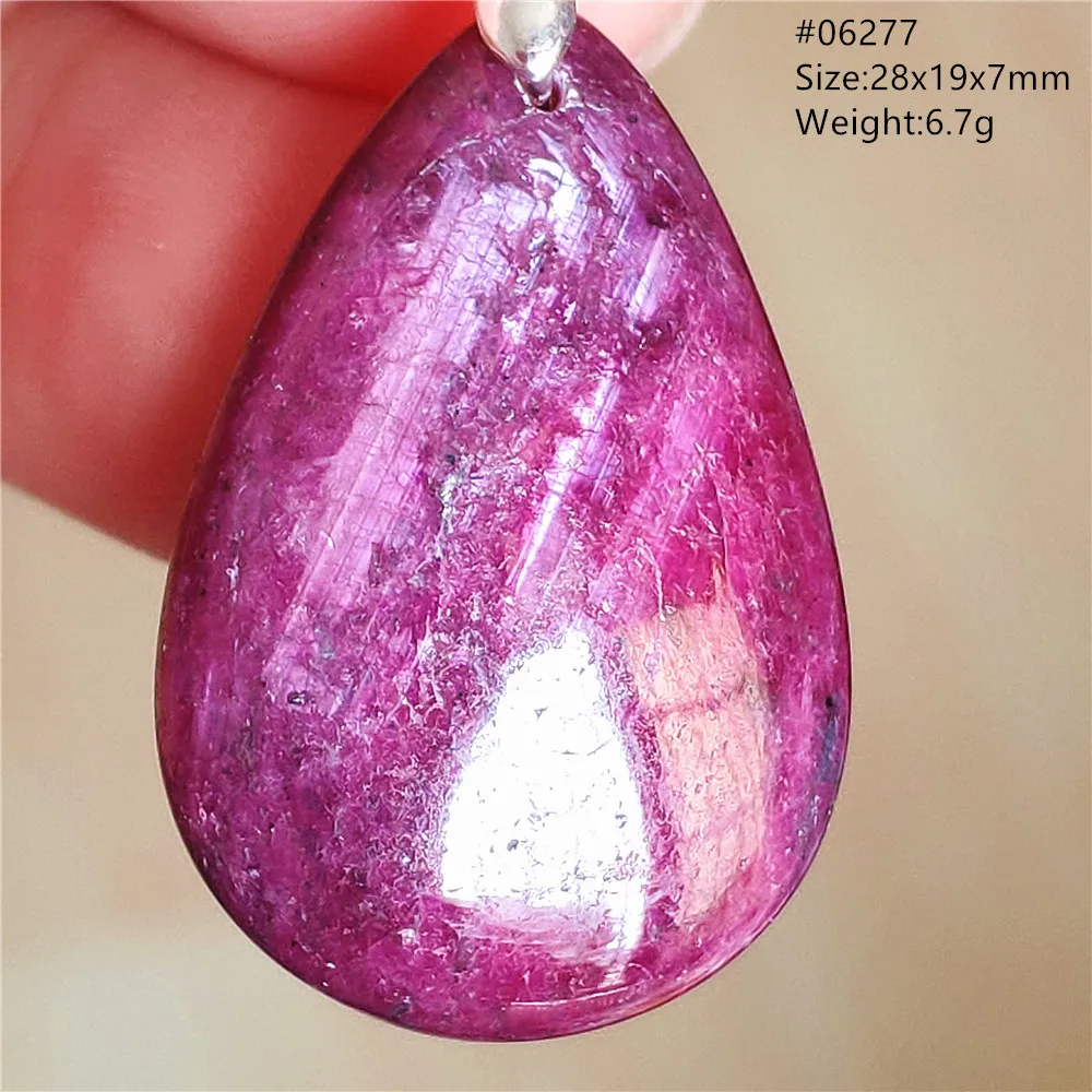 Natural Red Ruby Tumbled Pendant Jewelry Women Men Star Light Beads Red Green Ruby Zoisite Necklace Gift Fashion Healing AAAAAA