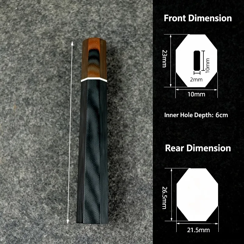 G10 Composite Octagonal Knife Handle Black Sandalwood Style Kitchen Knife Grip for Sushi Sashimi Knife DIY Replacement Handle view 6