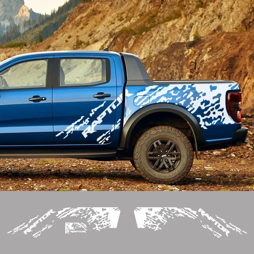 Pickup Stickers For Ford F150 Raptor Ranger Truck Graphic Splash Grunge Style Decor Decal Trunk Vinyl Cover Auto Accessories view 2