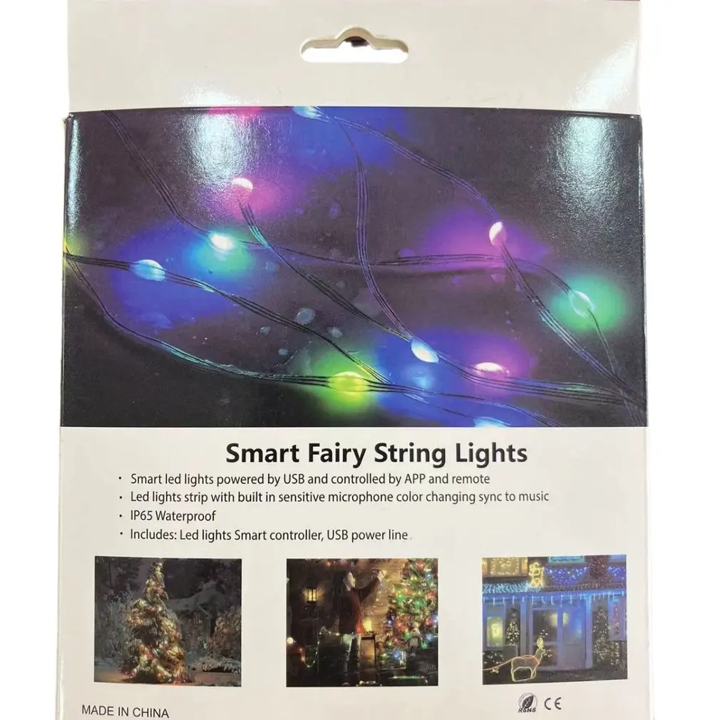 Decorazioni natalizie per la casa 2023 Led festone Fairy Lights 10M capodanno 2024 Street Garland On The House