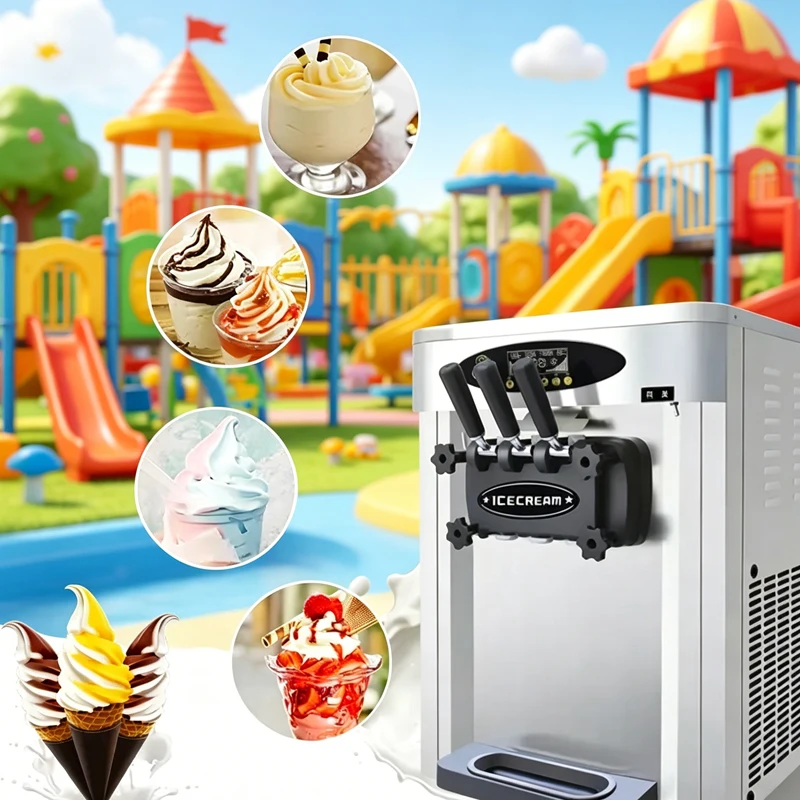 

Desktop Soft Ice Cream Machine Commercial Wholesale Frozen Yogurt Ice Sundae Maker for Business Use