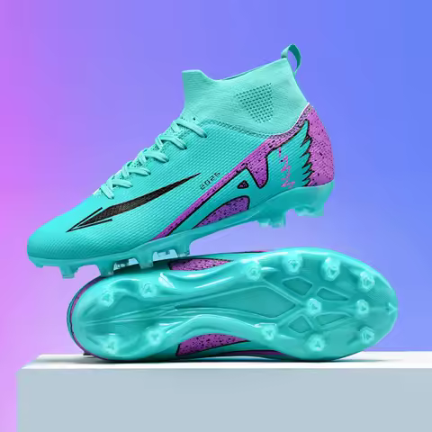 New Men Soccer Shoes Ultralight Indoor Football Boots High-quality Outdoor High Ankle Non-Slip Sports Shoes Futsal Non-Slip