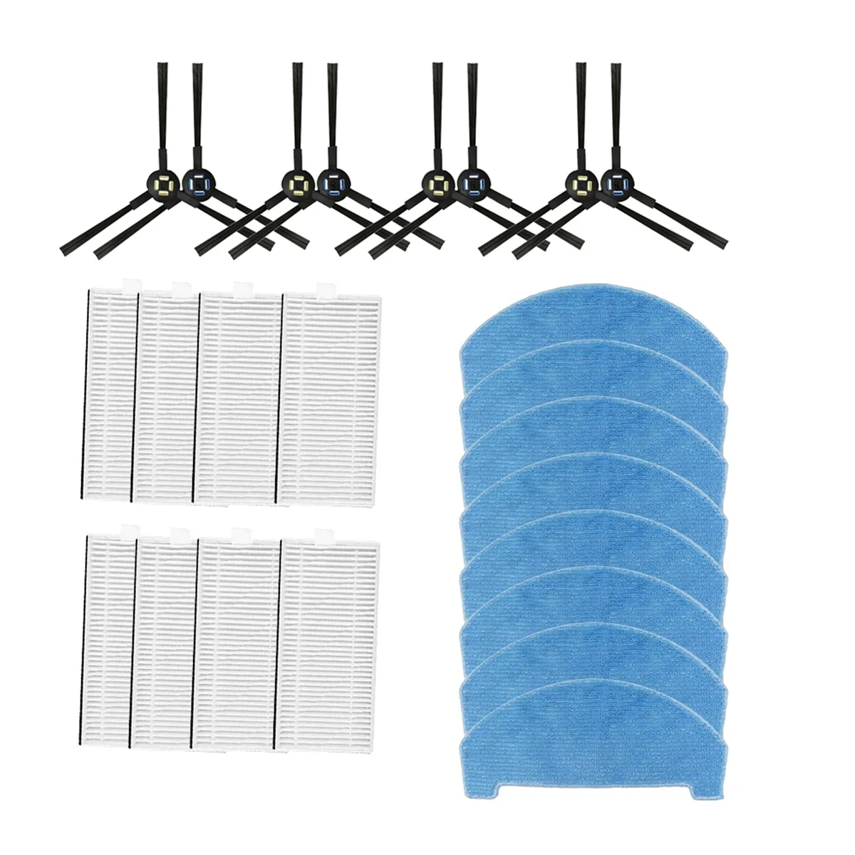 BFYLE, 24 шт., фильтр для швабры с боковой щеткой для ILIFE V3X, запасные части для подметального робота-пылесоса