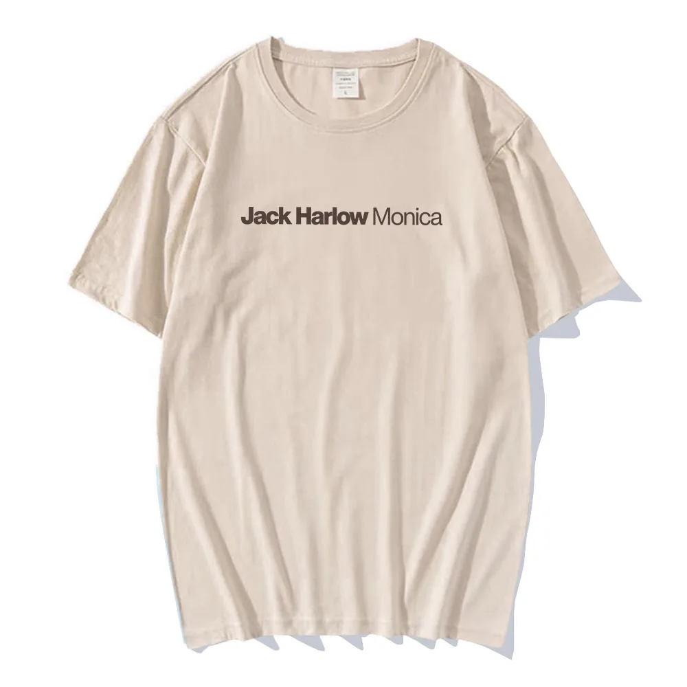 Jack Harlow Monica Logo T-shirt Album Design Graphic Print Tees Short Sleeve Cotton Male/Female Tshirts Streetwear Soft Casual