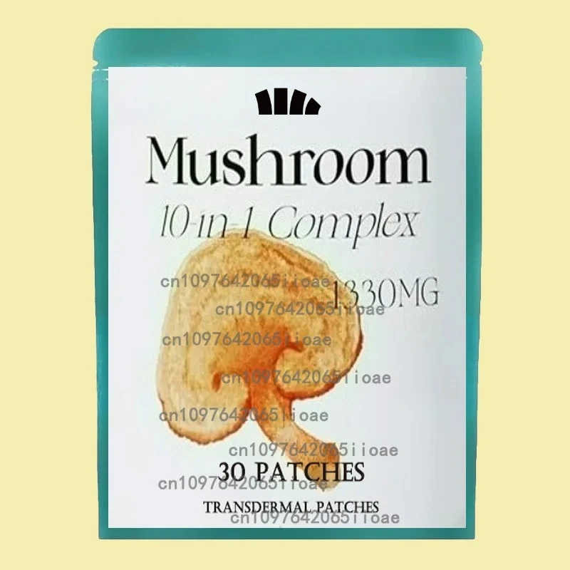 

Прозрачные пластыри для мозга с грибами и кордицепсом львиной гривы для памяти, фокусировки, энергии, поддержки иммунитета, 30 пластырей
