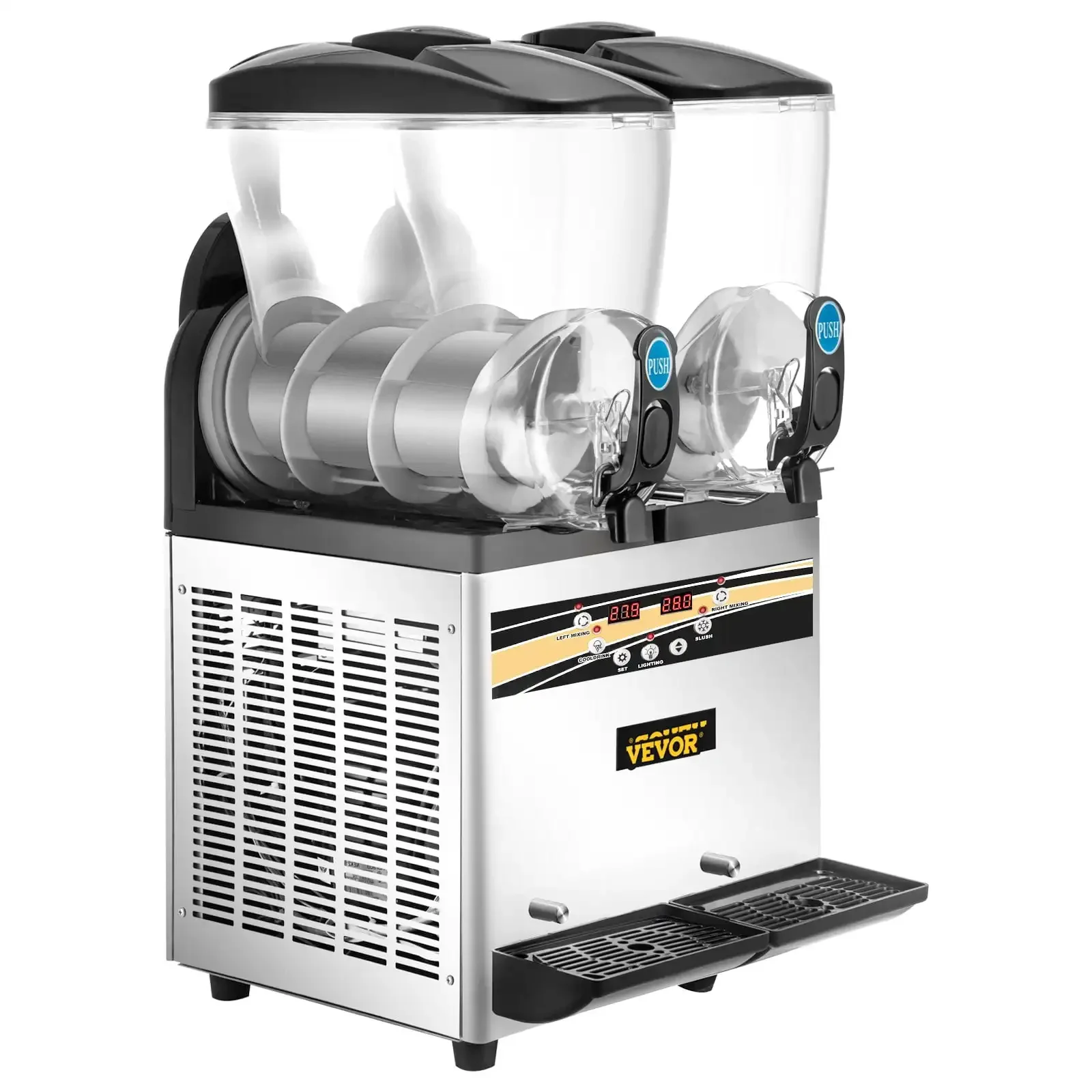 

Margarita Machine, 15Lx2 Tank Commercial Slushy Machine, 1000W, For Supermarkets, Cafes, Restaurants, Bars, and Home Use