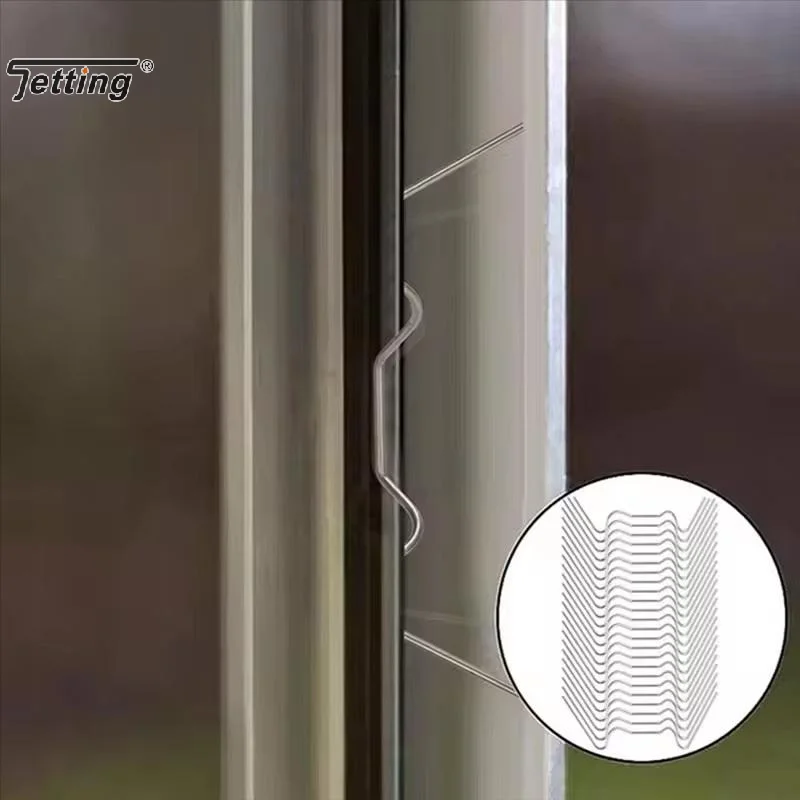 50Pcs Greenhouse Glazing Glass Clamps Pane Z-Type And W-wire Clips Stainless Steel Overlap Fixing Replacement Greenhouse Tools