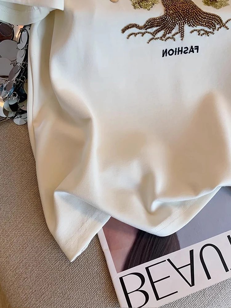 Modny, uniwersalny, nadrukowany, okrągły dekolt, krótki rękaw, męski letni T-shirt, casualowy, wyszczuplający top, odzież codzienna.