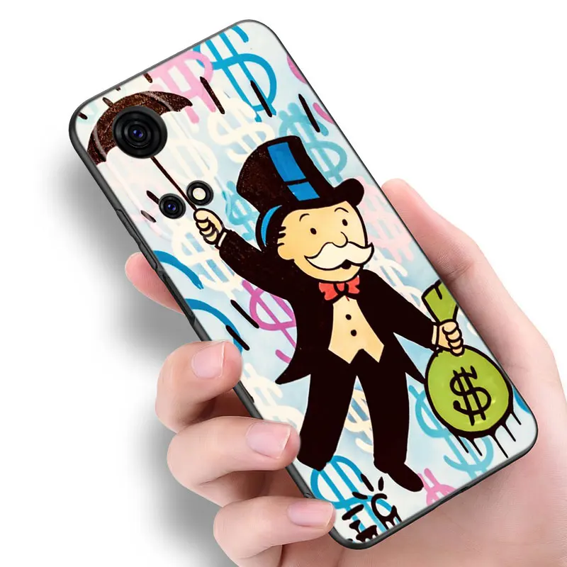 Dollar Alec Monopoly Phone Case For Honor 70 90 200 Magic 4 5 6 Lite X5 X6A Plus X6 X6S X7A X7B X8 X8A X8B X9 4G X9A X9B 5G