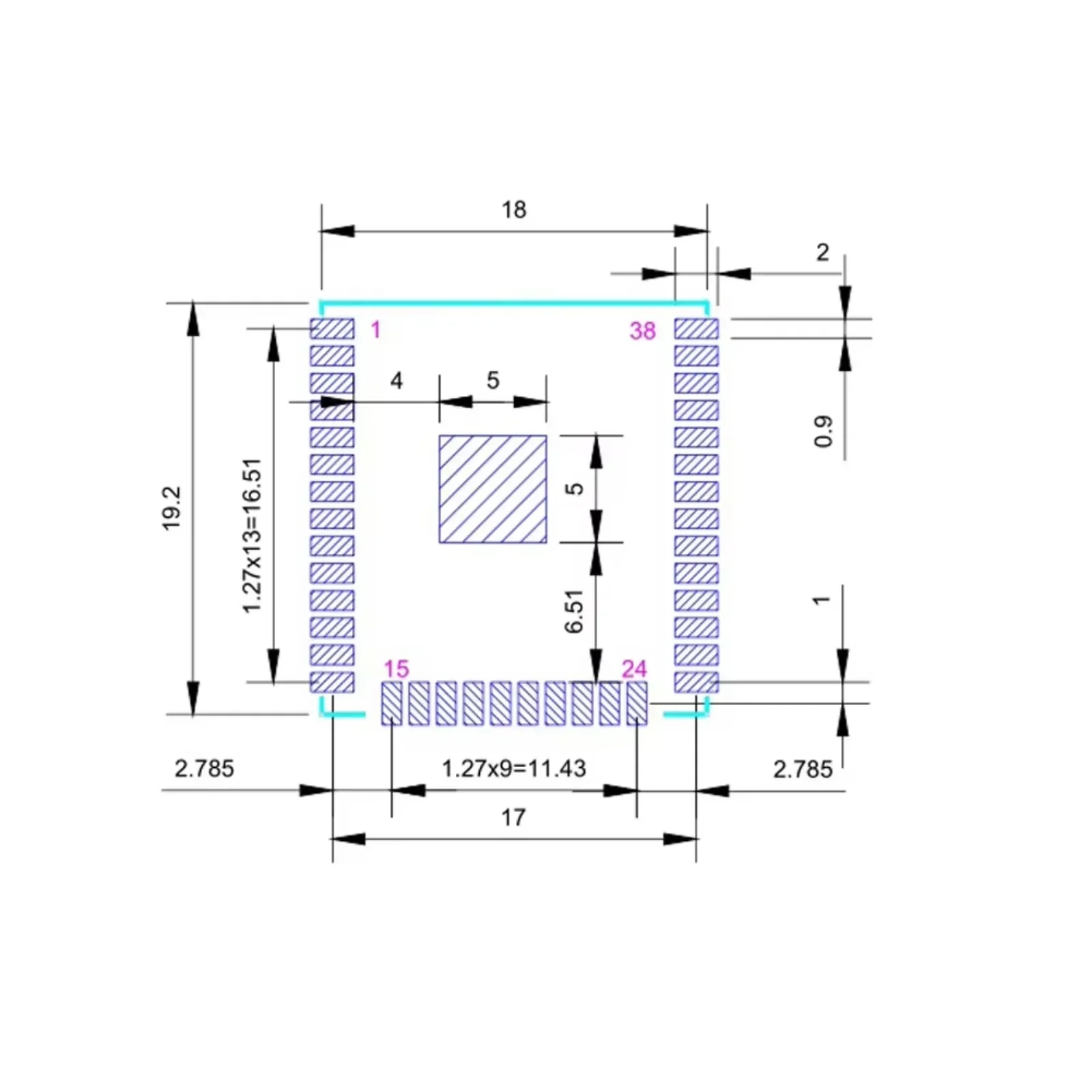 50Pcs/Lot ESP32-32U WiFi+BT+BLE Module Onboard Antenna/U.FL Connector 4MB Flash Original