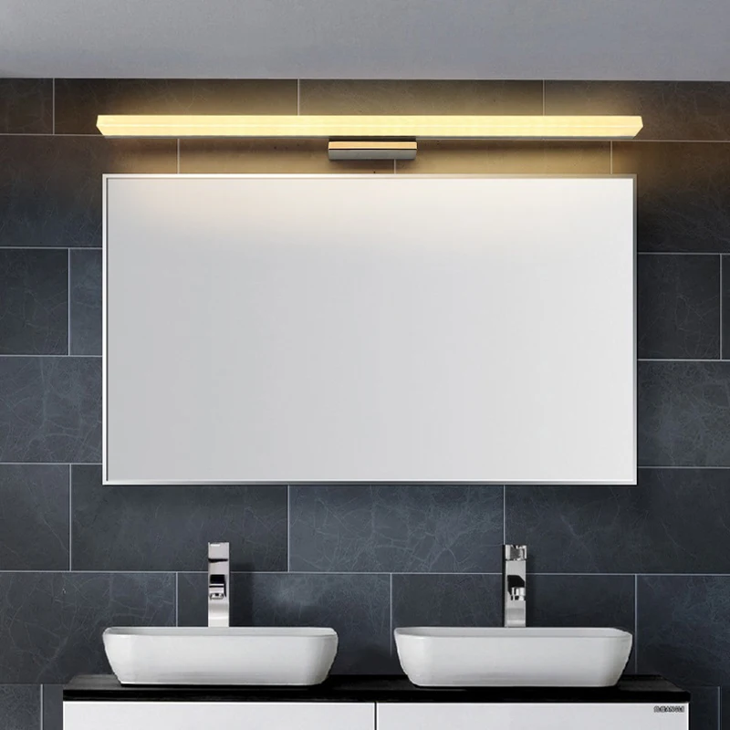 Simple Modern Led Wall Lamps Waterproof Fog Proof Bathroom Wall Lights Cabinet Home Decorative Wall Mirrors Lamp