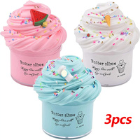3 Pack Butter Slime Set Super Soft Non-Sticky Scented Slime Party DIY Surprise Slime Toy Stress-relieving toy gifts for children