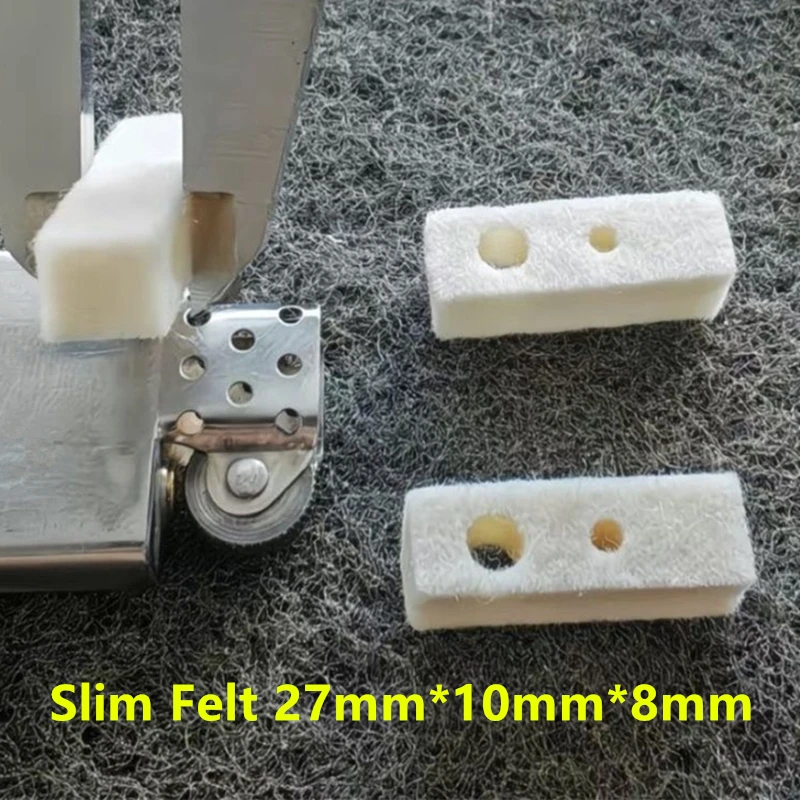 

For Zippo Slim Narrow Version Lighter Soft Thickened Wool Felt Pads Sealed Bottom Repair Replacement Inner Parts Sealing Gasket