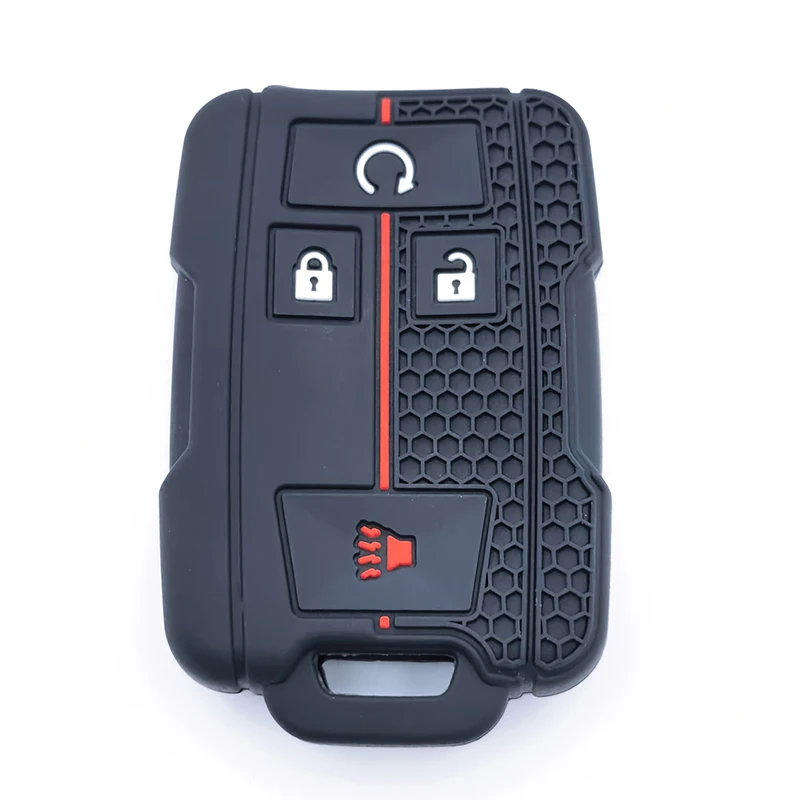 Silicone Car Remote Key Cover Case Fob for Chevrolet Suburban Silverado GMC Terrain Yukon Tahoe Sierra Smart Accessories Shell