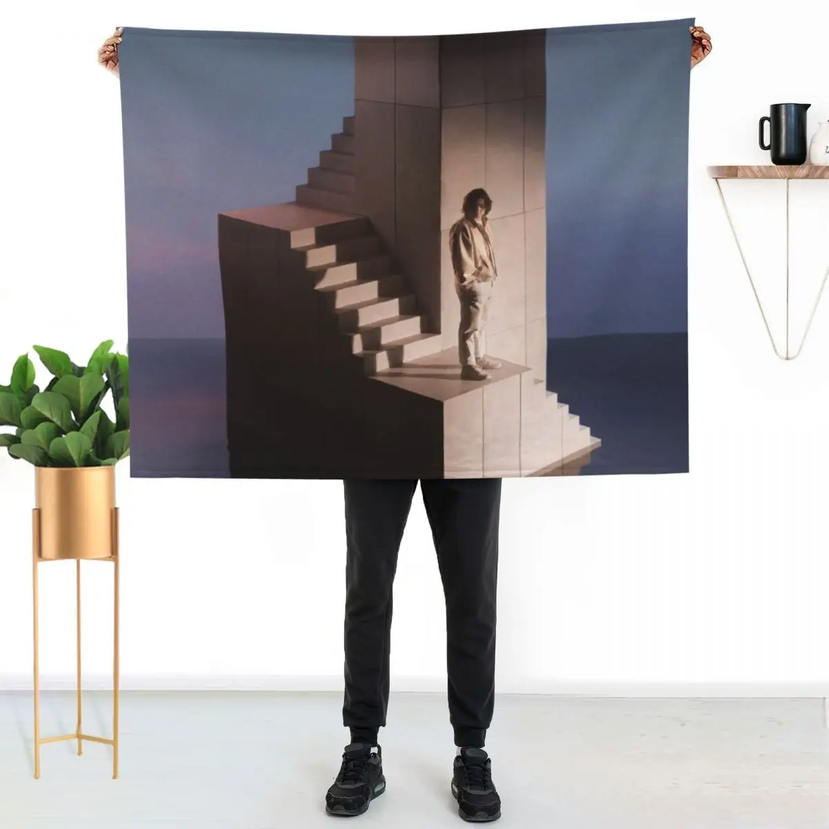 LEWIS CAPALDI - BROKEN BY DESIRE TO BE HEAVENLY SENT Throw Blanket couch cozy soft plush fuzzy picnic outdoor blanket