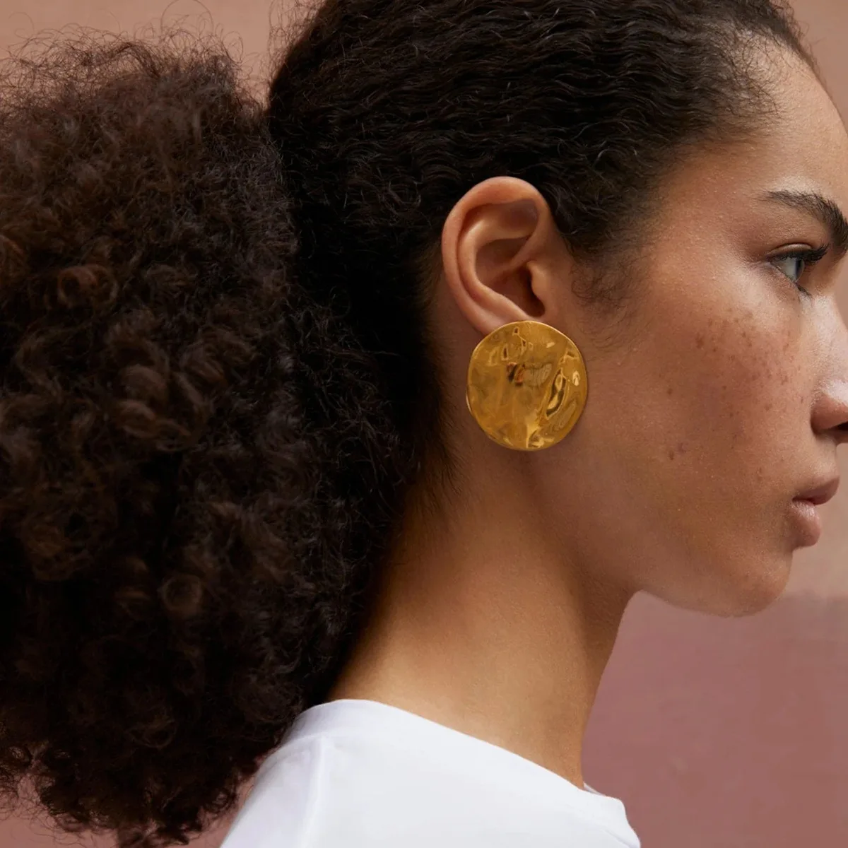 الفولاذ المقاوم للصدأ أقراط المرأة Faion مجوهرات جولة الأذن ترصيع الراقية الإحساس التيتانيوم الصلب أقراط للأذن عبر الحدود #4