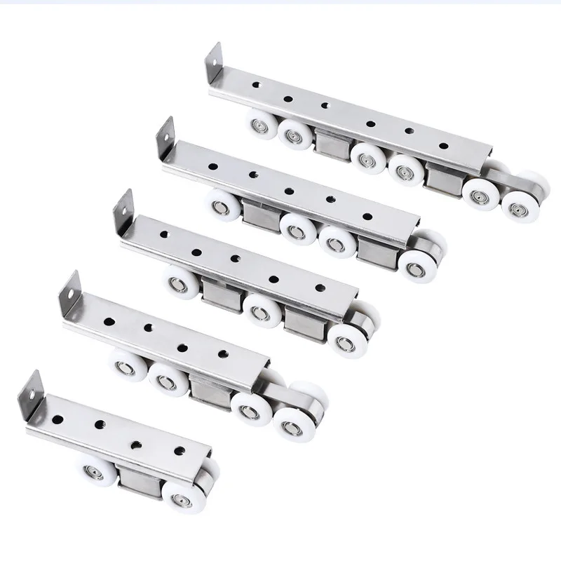 

2PCS Stainless Steel Sliding Door Wheel Sliding Door Silent Buffer Nylon Hanging Wheel Wooden Door Glass Door Rollers