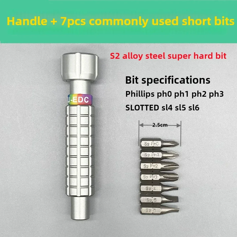 Metall-Schraubendreher-Set 6,35mm EDC-Werkzeug Mini-Schraubendreher 1/4'' Aufsatzkopf-Griff Multifunktionale Schraubendreher Reparaturwerkzeuge – Detail 1