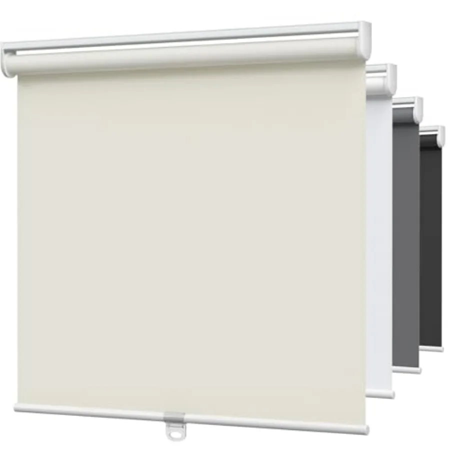 

out Cordless Roller Shades, Room Darkening Free-Stop Roll Up Blinds for Windows, Pull Down Blocking Blind for Home and Office,