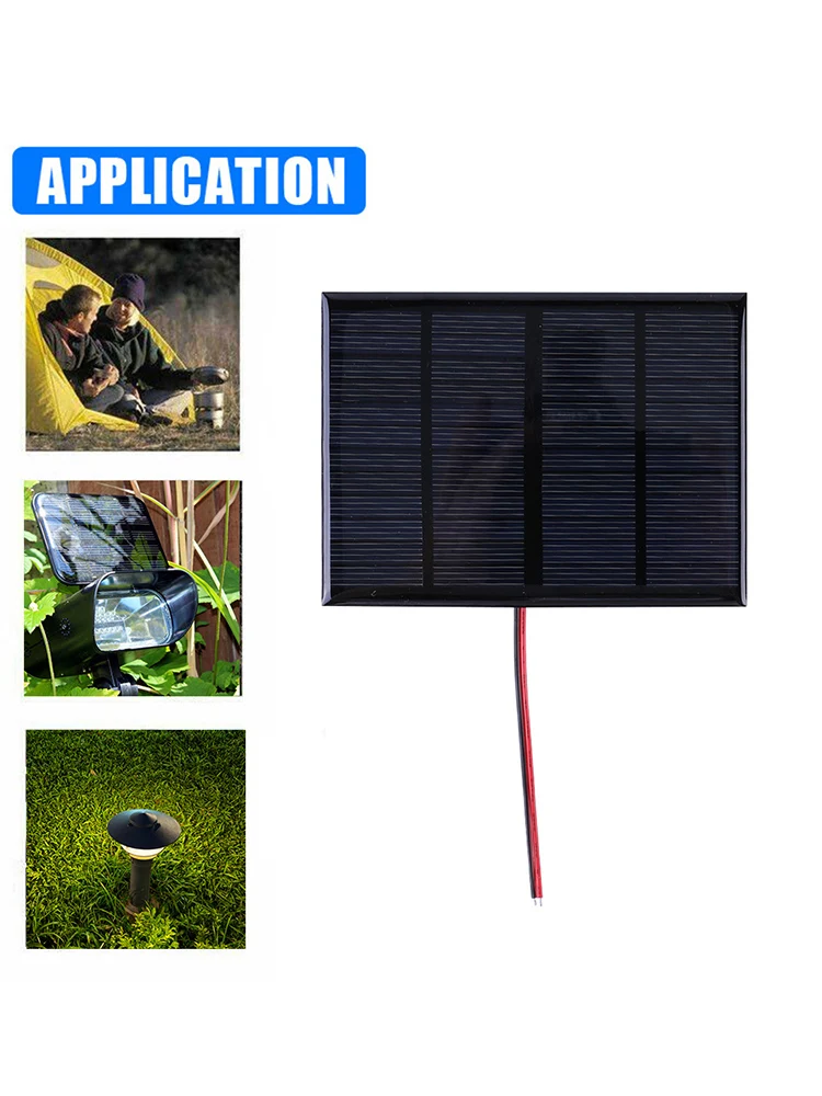 

3W 12V Portable Solar Panel with Cable DIY Polysilicon Solar Epoxy Cell Charger for 9-12V Battery/Mobile Phone for Lamp Fan Pump